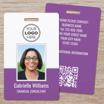 Cargão de Segurança QR Roxo de Identificação Moder