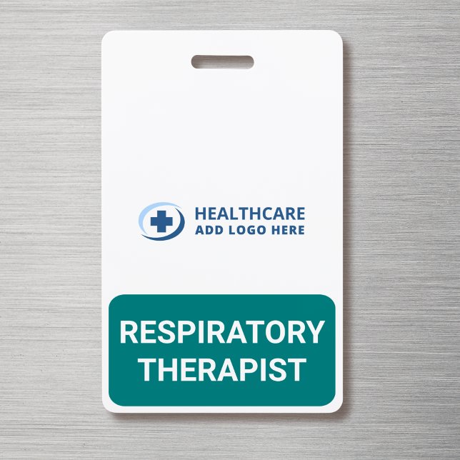 Crachá Cargo de Cor Personalizada Terapeuta Respiratório  (Criador carregado)