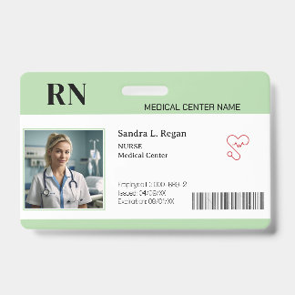 Crachá Cargue | ID de Foto do Funcionário Médico do Hospi