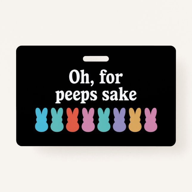 Crachá Carnaval Religioso Cristão felz pascoa Bunny (Frente)