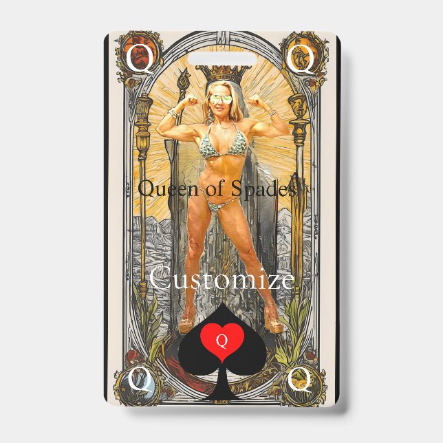 Crachá Carta de Tarot Rainha de Espadas Thunder_Cove (Frente)