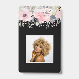 Crachá Carta Floral Cor-de-Rosa, Bonito, design