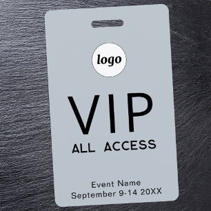 Crachá Cartão de Acesso Total VIP de Evento com Logo Mini