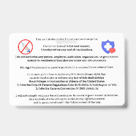 Crachá Cartão de Exemção de Vacina