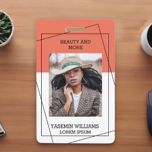 Crachá Cartão de ID de Empresa do Modern Photo Studio