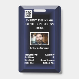 Crachá Cartão de ID de funcionário personalizado | marinh