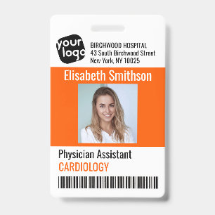 Crachá Cartão de ID do Assistente Médico Personalizado Mo