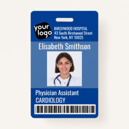 Crachá Cartão de ID do Assistente Médico Personalizado Mo