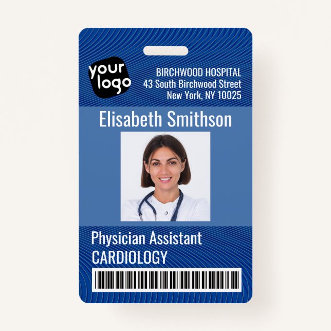 Crachá Cartão de ID do Assistente Médico Personalizado Mo (Frente)