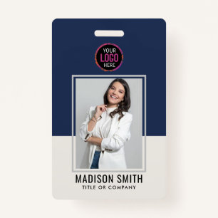 Crachá Cartão de ID Moderno Empregado empresarial minim