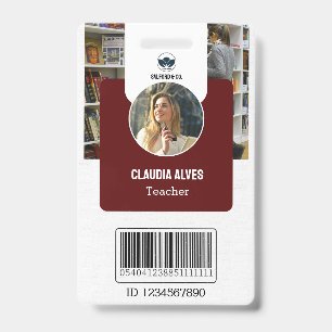 Crachá Cartão de identidade do professor   Cartão de iden