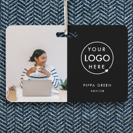 Crachá Cartão de identidade preto | Trabalhador Empresari