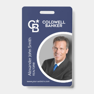 Crachá Cartão de Identificação Coldwell Banker Azul