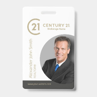 Crachá Cartão de Identificação da Century 21 de Corretor