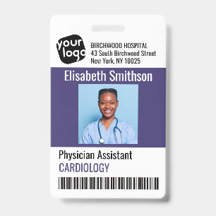 Crachá Cartão de Identificação de Assistente Médico Perso