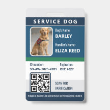 Cartão de Identificação de Cão de Serviço – Distin