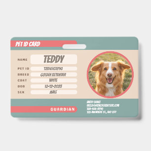 Crachá Cartão de Identificação de Carteira com Foto de An