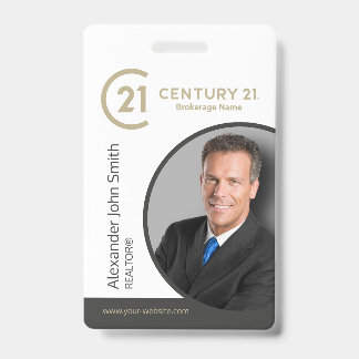 Crachá Cartão de Identificação de Corretor da Century 21