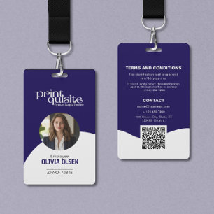 Crachá Cartão de Identificação de Empresa/Evento Branco A