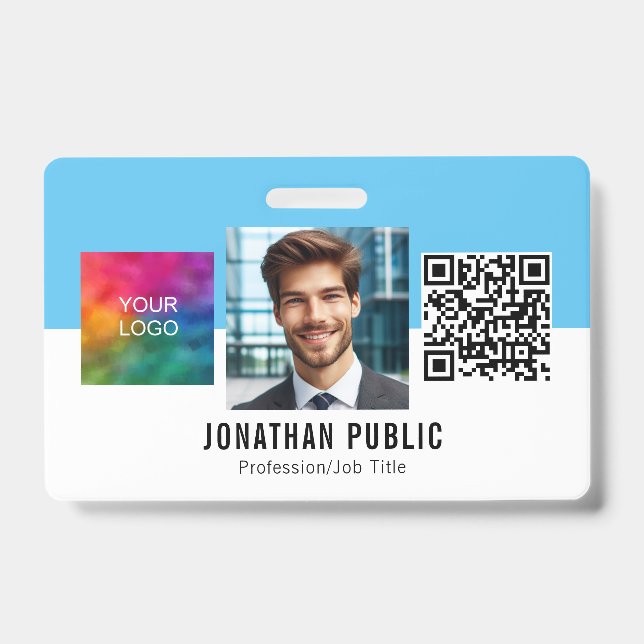 Crachá Cartão de Identificação de Funcionário com Código  (Frente)