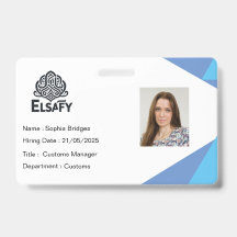 Cartão de Identificação de Funcionário Personalizá