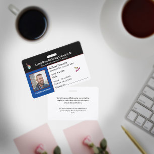 Crachá Cartão de Identificação de Funcionário Personaliza