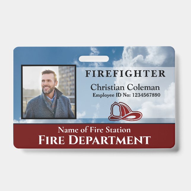 Crachá Cartão de Identificação de Nome de Foto do Emprega (Front)