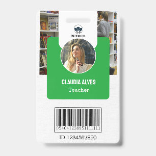 Crachá Cartão de Identificação de Professor Cartão de I
