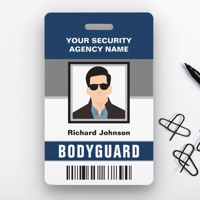 Crachá Cartão de Identificação do Segurança Corporal de N (Criador carregado)