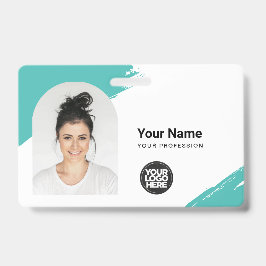 Crachá Cartão de Identificação Moderno Personalizado Simp