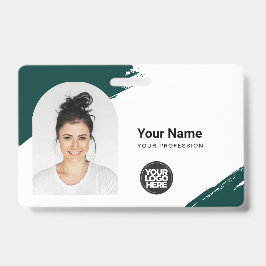 Crachá Cartão de Identificação Moderno Personalizado Simp