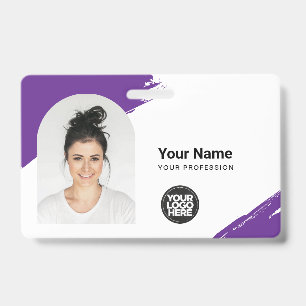Crachá Cartão de Identificação Moderno Personalizado Simp