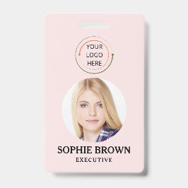 Crachá Cartão de Identificação Moderno | QR de Funcionári