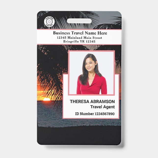 Crachá Cartão de Identificação Personalizado com Foto do  (Frente)