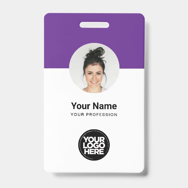 Crachá Cartão de Identificação Personalizado de Funcionár (Frente)