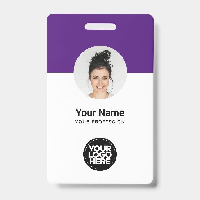 Crachá Cartão de Identificação Personalizado de Funcionár (Frente)