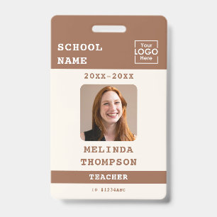 Crachá Cartão de Identificação Personalizado do Professor