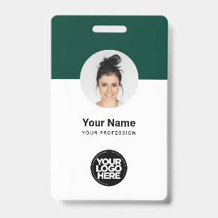 Crachá Cartão de Identificação Personalizado Moderno para
