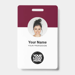 Crachá Cartão de Identificação Personalizado Moderno para