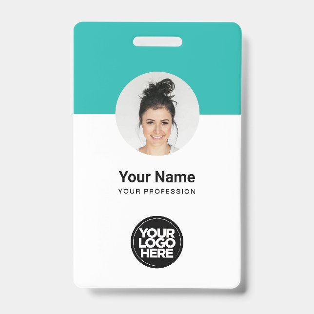 Crachá Cartão de Identificação Personalizado para Funcion (Frente)