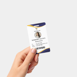 Crachá Cartão de Identificação Pessoal Personalizado Mode