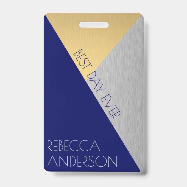 Crachá Cartão de Local de Escolta Criativa VIP de Casamen (Front)