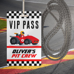 Crachá Cartão de Passageiro VIP da Equipe de Pit para Fes