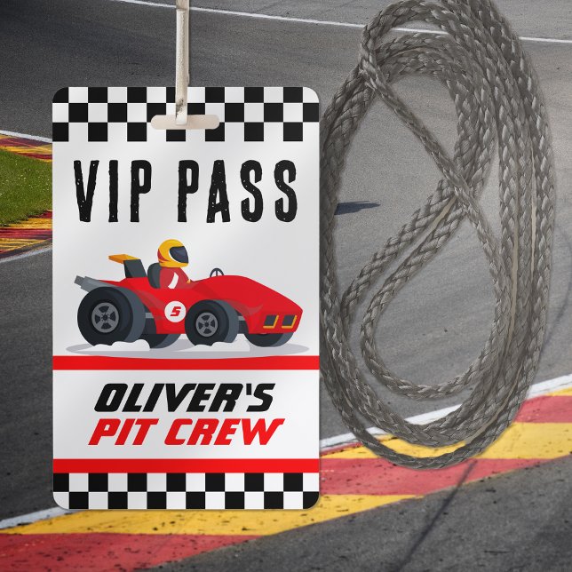 Crachá Cartão de Passageiro VIP da Equipe de Pit para Fes (Criador carregado)