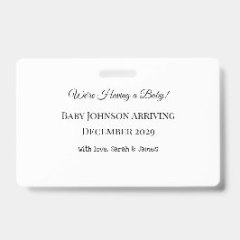 Crachá Cartão de Revenda de Bebê Personalizado