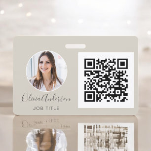 Crachá Cartão de Visita com Código QR Tom Terra Foto