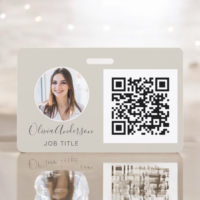 Crachá Cartão de Visita com Código QR Tom Terra Foto (Criador carregado)