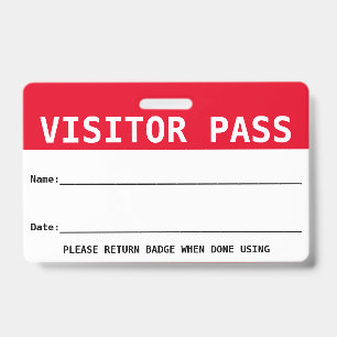 Crachá Cartão de visitante reutilizável / Cartão de admis