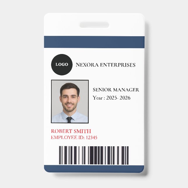 Crachá Cartão Personalizado de Identificação de Funcionár (Frente)
