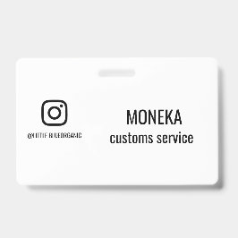 Crachá Cartões de Negócios do Instagram | Seu Nome ID do